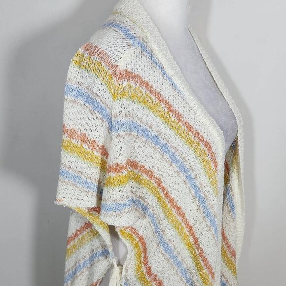 Loveriche Colorful Boho Knit Vest with Side Ties Size Small Knit Open Vest - Picture 5 of 10